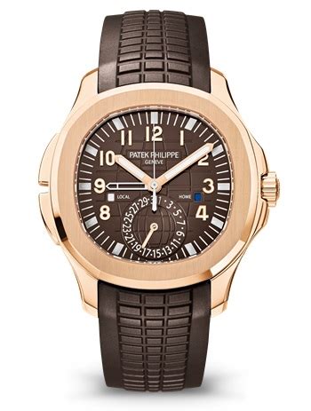 patek philippe aquanaut travel time 18k rose gold 5164r-001|aquanaut rose gold.